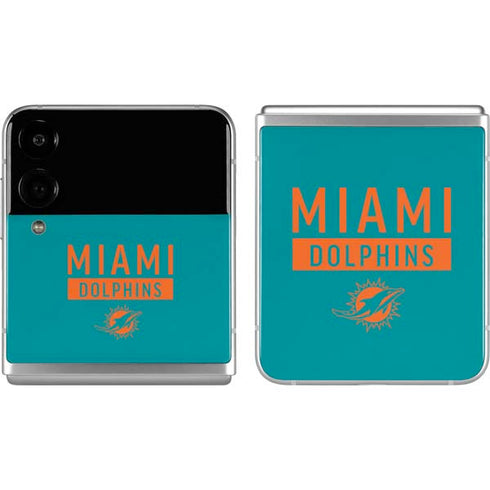 NFL Miami Dolphins Teal Performance Series Galaxy Z Flip4 5G Skin